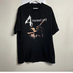 Black Resident Evil T-Shirt Men In Mask